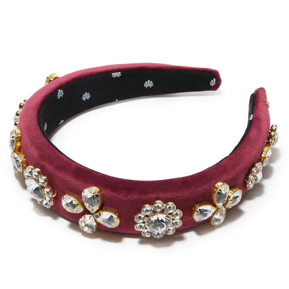 Lele Sadoughi Women's Merlot Swarovski Crystal Medallion Alice Headband